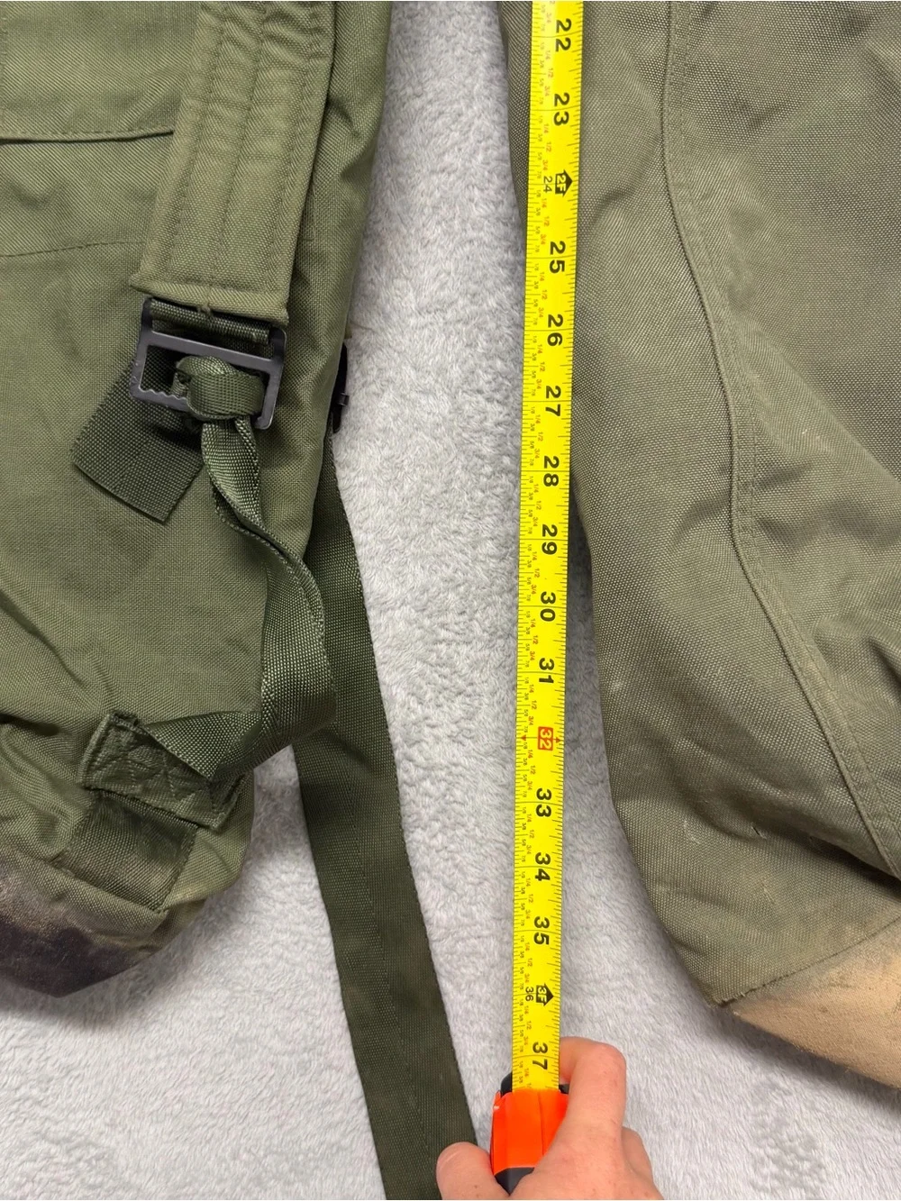 Lot of 2 USGI OD Green Nylon Duffel Bags Sea Garrison Duffle Equipment